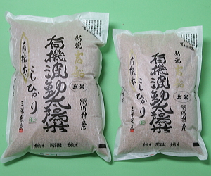 ＪＡＳ有機栽培　有機波動太陽米コシヒカリ 玄米